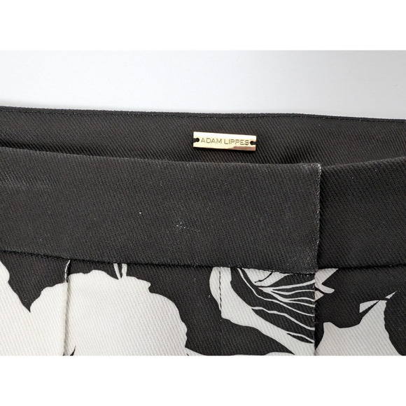 Adam Lippes Black White Floral Cigarette Pants Denim Size US 8 - Picture 7 of 14